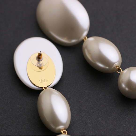 Lele Sadoughi Pearl Linear Bubble Earrings - Picture 9 of 9